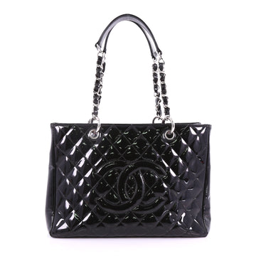 Chanel Grand Shopping Tote Quilted Patent Black 383121
