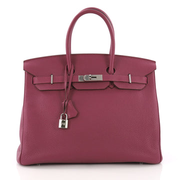 Hermes Birkin Handbag Pink Togo with Palladium Hardware 383151