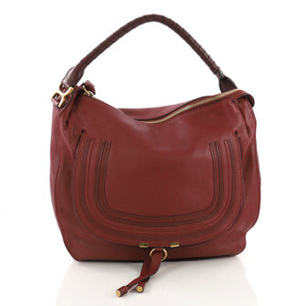 Chloe Marcie Hobo Leather Large Red 383211
