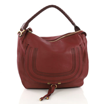 Chloe Marcie Hobo Leather Large Red 383211