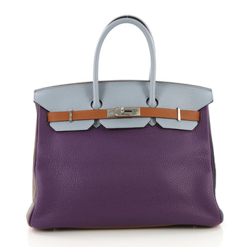 Hermes Birkin Handbag Arlequin Clemence 35 - Rebag