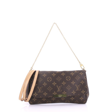 Louis Vuitton Favorite Handbag Monogram Canvas MM Brown 383371