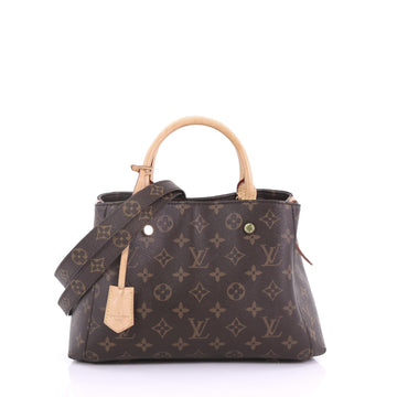 Louis Vuitton Montaigne Handbag Monogram Canvas BB Brown 383372
