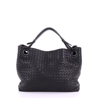Bottega Veneta Bella Tote Intrecciato Nappa Large Black 383771