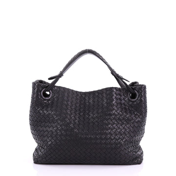 Bottega Veneta Bella Tote Intrecciato Nappa Large Black 383771