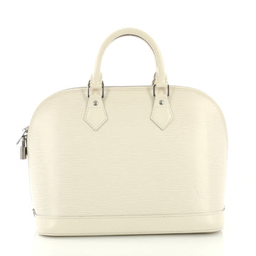 Louis Vuitton Alma Handbag Epi Leather PM White 383821