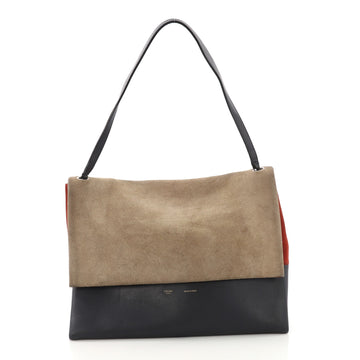Celine All Soft Tote Suede with Leather Blue 383842