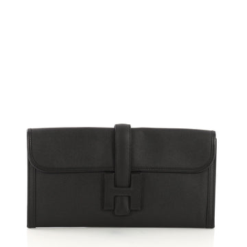 Hermes Jige Elan Clutch Epsom 29 Black