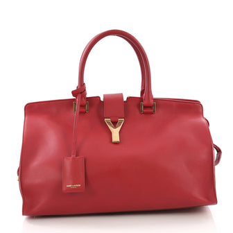 Saint Laurent Classic Y Cabas Leather Medium Red 384001
