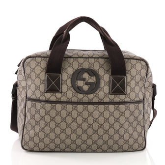 Gucci Interlocking G Briefcase GG Coated Canvas Large 384003