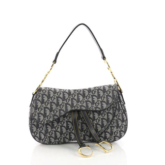 Christian Dior Vintage Double Saddle Bag Diorissimo 384021