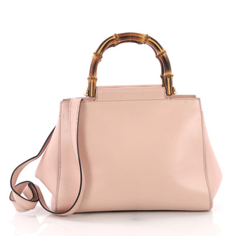 Gucci Nymphaea Top Handle Bag Leather Small Pink 384022