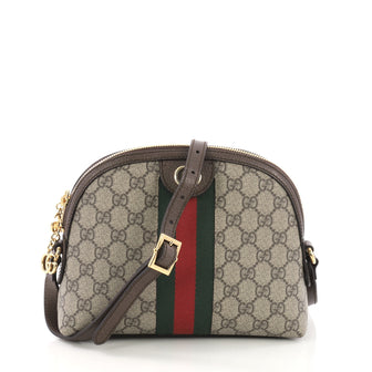 Gucci Ophidia Dome Shoulder Bag GG Coated Canvas Small 384131