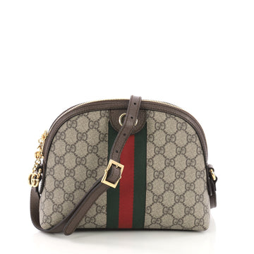 Gucci Ophidia Dome Shoulder Bag GG Coated Canvas Small 384131