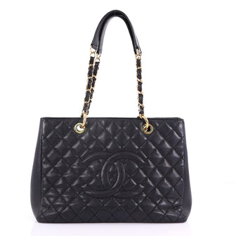 Chanel Grand Shopping Tote Quilted Caviar Black 3841829