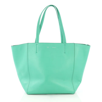 Celine Phantom Cabas Tote Leather Small - Designer Handbag Green 3841837