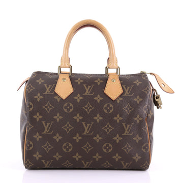 Louis Vuitton Speedy Handbag Monogram Canvas 25 Brown 384187
