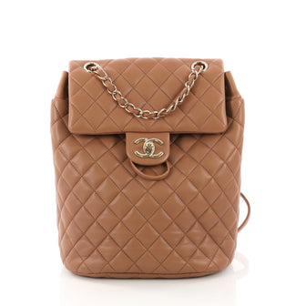 Chanel Model: Urban Spirit Backpack Quilted Lambskin Small Brown 38440/101