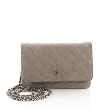  Chanel Model: Wallet on Chain Quilted Matte Caviar Gray 38440/102