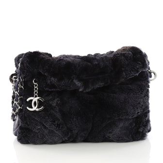 Chanel Model: Ultimate Soft Hobo Fur with Leather Small Blue 38440/106