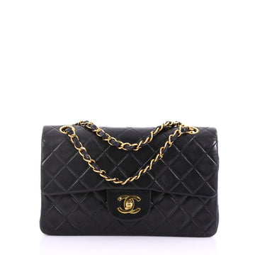 Chanel Vintage Classic Double Flap Bag Quilted Lambskin Small Black 38440109