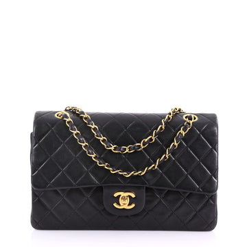 Chanel Model: Vintage Classic Double Flap Bag Quilted Lambskin Medium Black 38440/114