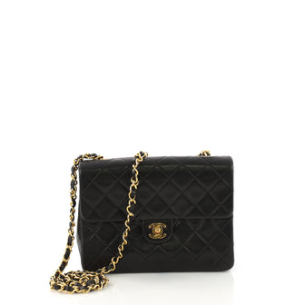 Chanel Model: Vintage Square Classic Flap Bag Quilted Lambskin Small Black 38440/118