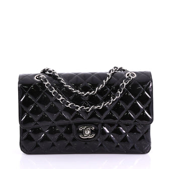 Chanel Classic Double Flap Bag Quilted Patent Medium 38440176