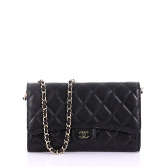 Chanel Classic Wallet on Chain Quilted Lambskin Black 38440192