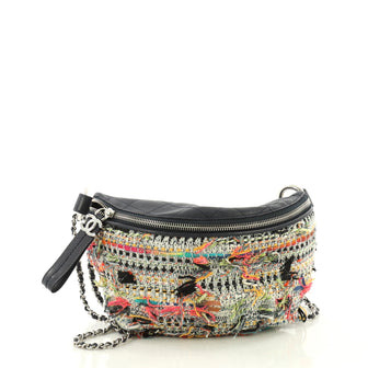 Chanel Convertible Waist Bag Tweed with Quilted Leather 38440214