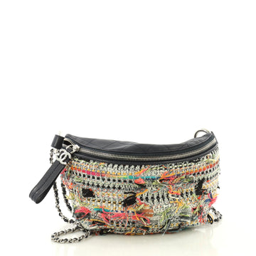 Chanel Convertible Waist Bag Tweed with Quilted Leather 38440214
