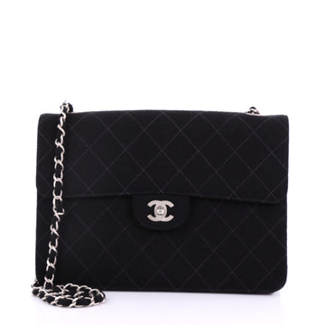 Chanel Vintage CC Chain Flap Bag Quilted Jersey Medium 38440228