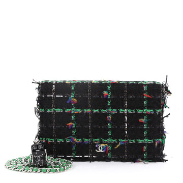 Chanel Wallet on Chain Fringe Tweed - Designer Handbag Black 38440236