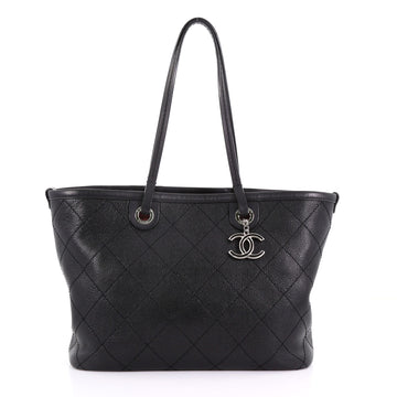 Chanel Fever Tote Quilted Caviar Small - Designer Handbag Black 3844056