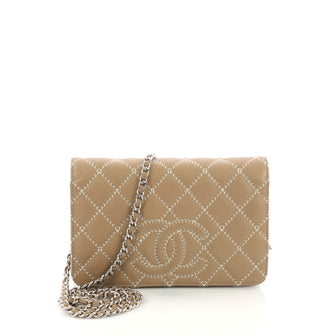 Chanel Timeless Wallet on Chain Quilted Stitched Caviar Neutral 3844075