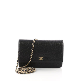 Chanel Wallet on Chain Camellia Lambskin Black 3844077