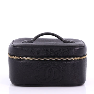 Chanel Vintage Timeless Cosmetic Case Caviar Black 3844090