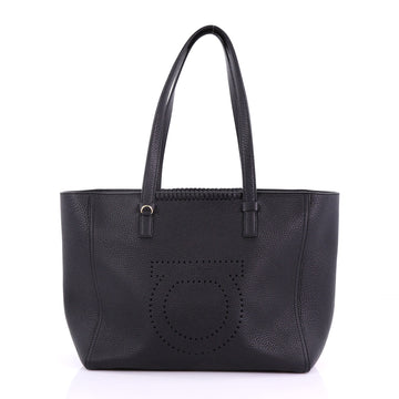 Salvatore Ferragamo Marta Tote Perforated Leather Medium - Rebag