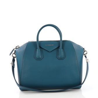 Givenchy Antigona Bag Leather Medium Blue 384472