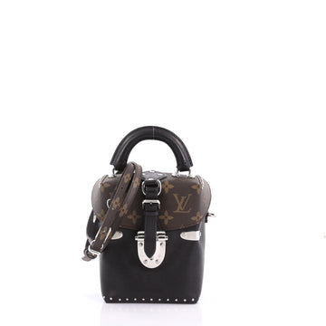 Camera Box Handbag Studded Monogram Canvas and Leather