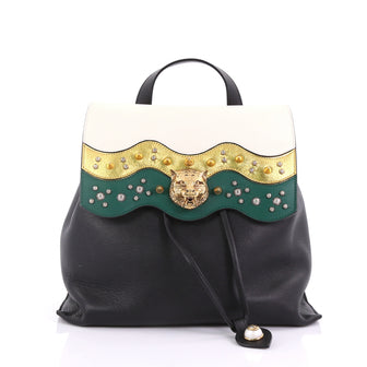 Gucci Animalier Malin Backpack Studded Leather Medium 384492