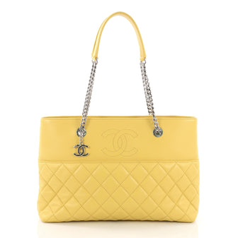 Chanel Urban Delight Chain Tote Quilted Lambskin Large Yellow 3846720