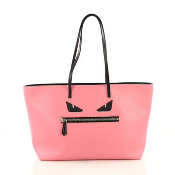 Fendi Monster Roll Tote Leather Medium Pink 3846724