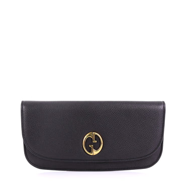 Gucci 1973 Clutch Leather Black 3846748