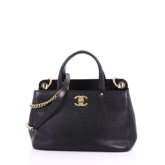 Chanel CC Lock Shopping Tote Caviar Small Black 384674