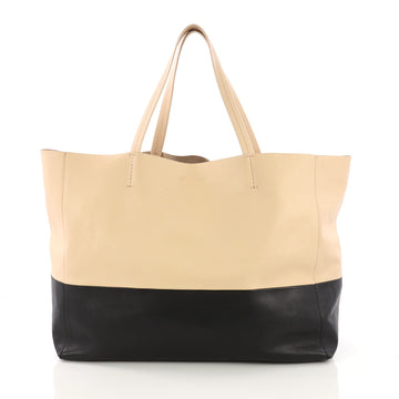 Celine Horizontal Cabas Tote Leather Large Neutral 384677