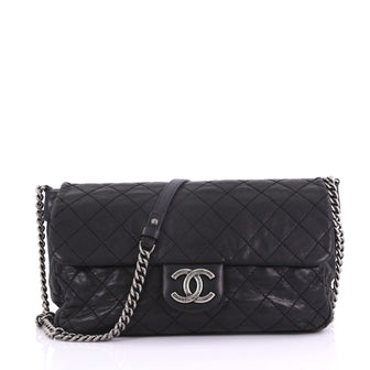 Chanel Coco Daily Flap Bag Quilted Iridescent Calfskin 384682