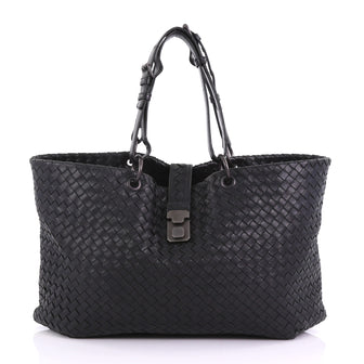 Bottega Veneta Capri Tote Intrecciato Nappa Large Black 384691
