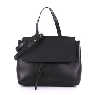 Mansur Gavriel Lady Bag Leather Mini Black 384711