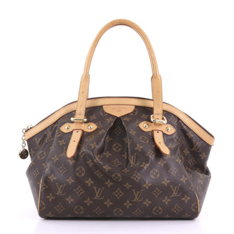 Louis Vuitton Tivoli Handbag Monogram Canvas GM Brown 384722
